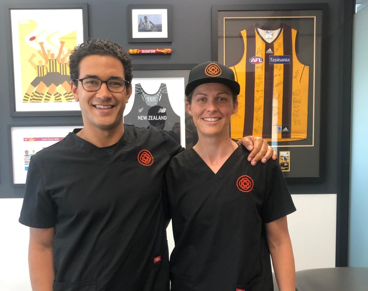 Dr Kimberley Wells with Dr Dan Exeter, ACSEP President, at Axis Sports Medicine in New Zealand