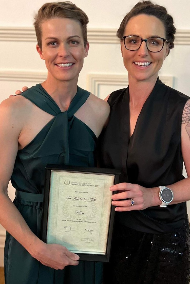 Dr Larissa Trease and Dr Kimberley Wells at the ACSEP Fellowship Ceremony
